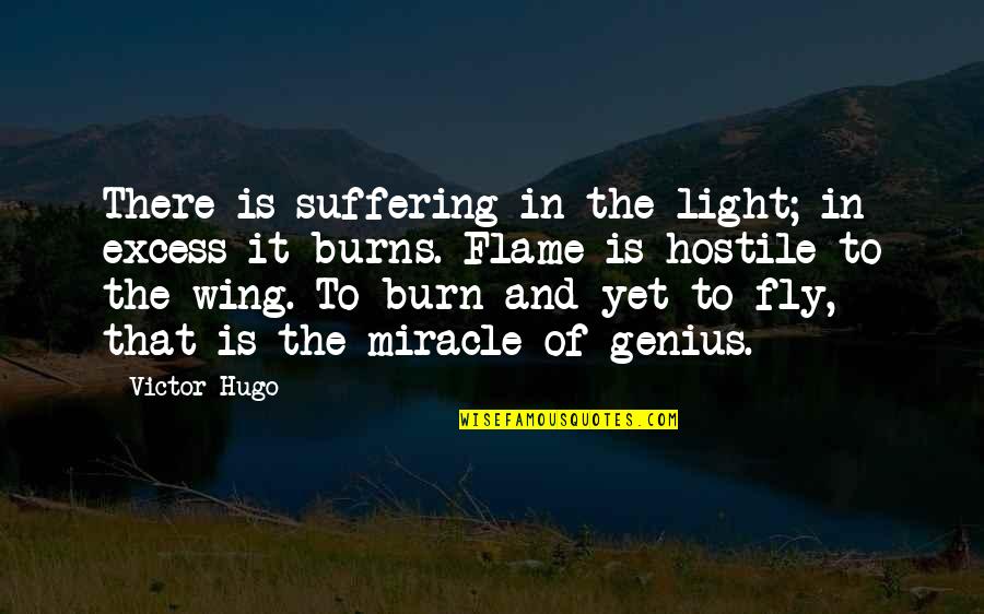 Light Flame Quotes By Victor Hugo: There is suffering in the light; in excess