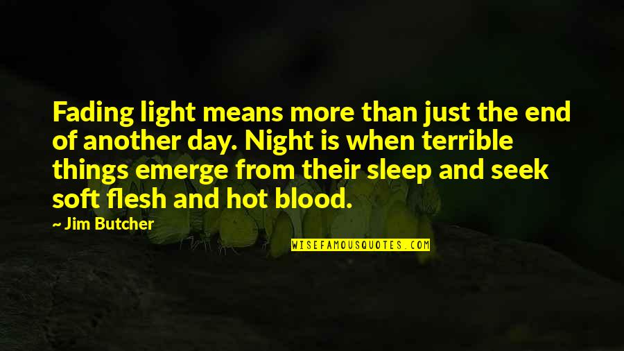 Light From Dark Quotes By Jim Butcher: Fading light means more than just the end