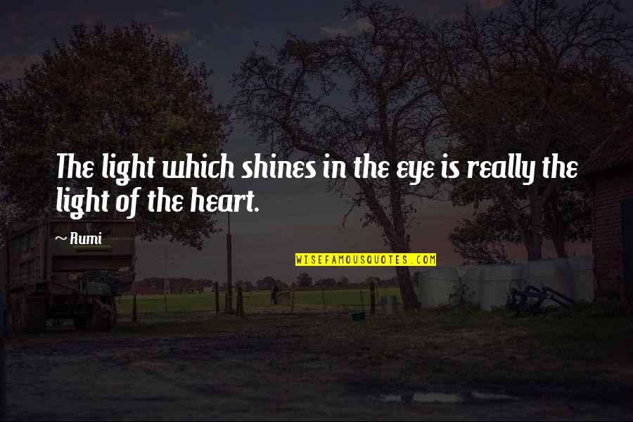 Light Heart Quotes By Rumi: The light which shines in the eye is