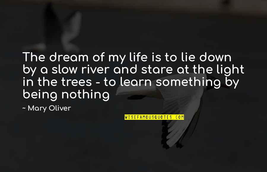 Light In My Life Quotes By Mary Oliver: The dream of my life is to lie