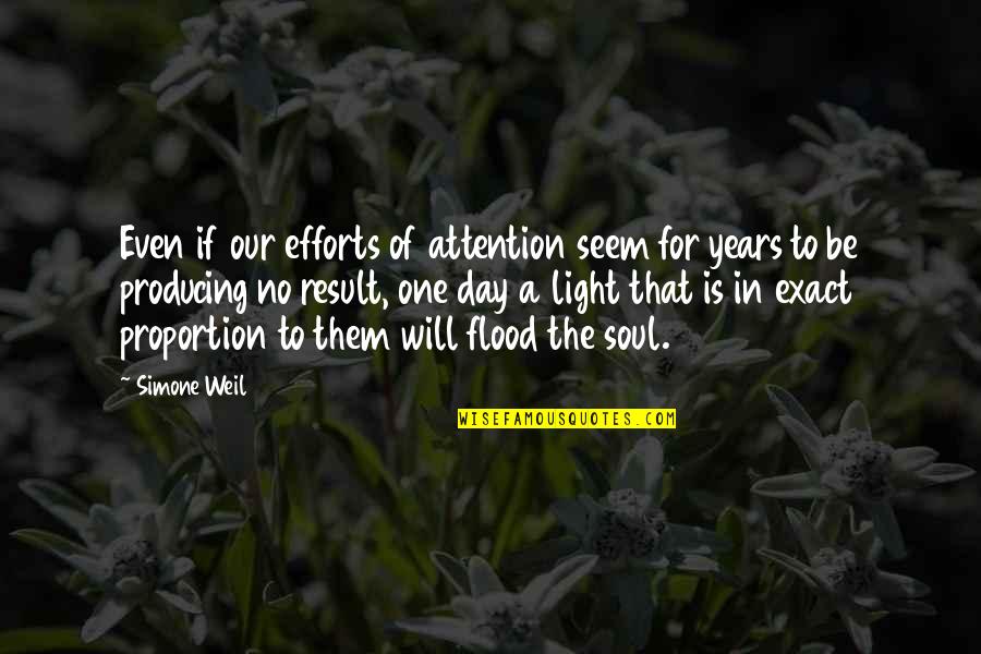 Light In Soul Quotes By Simone Weil: Even if our efforts of attention seem for