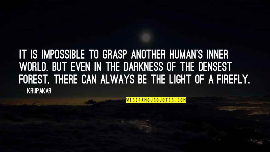 Light In The Darkness Quotes By Krupakar: It is impossible to grasp another human's inner