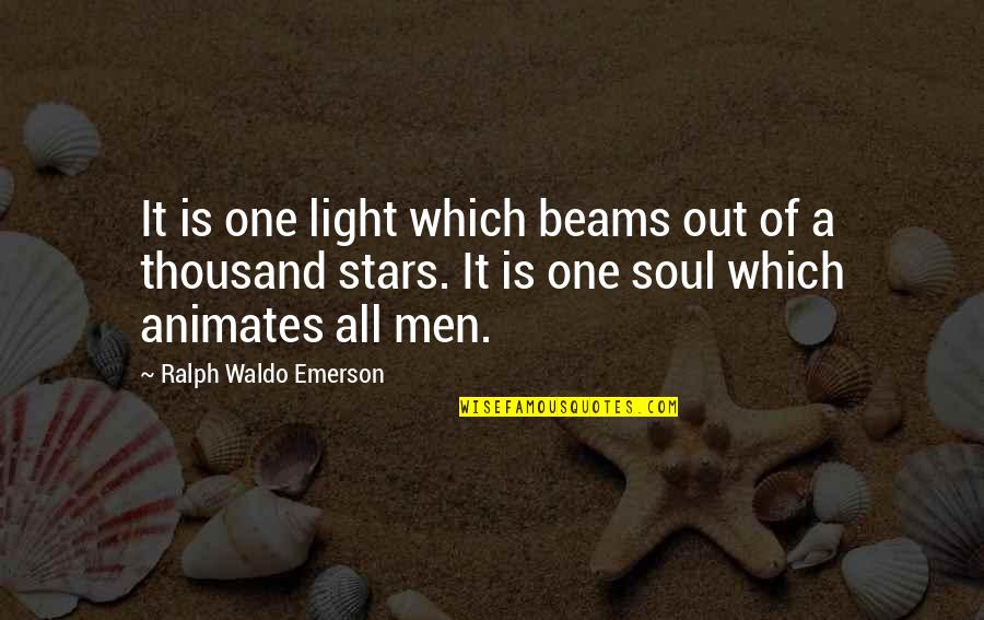 Light Of Soul Quotes By Ralph Waldo Emerson: It is one light which beams out of Light Of Soul Quotes By Ralph Waldo Emerson: It is one light which beams out of