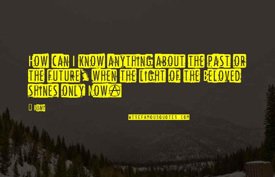 Light Shines Quotes By Rumi: How can I know anything about the past