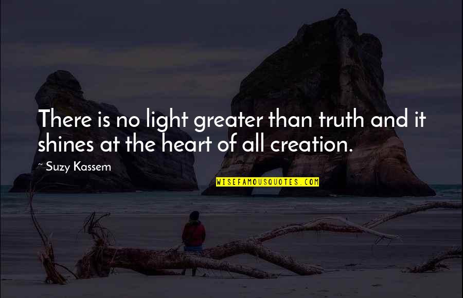 Light Shining On You Quotes By Suzy Kassem: There is no light greater than truth and