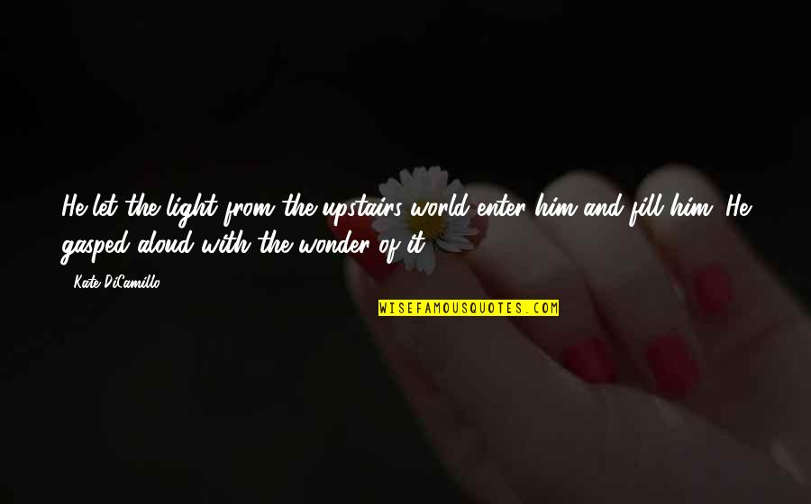 Light The Quotes By Kate DiCamillo: He let the light from the upstairs world