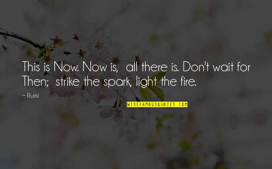 Light The Quotes By Rumi: This is Now. Now is, all there is.