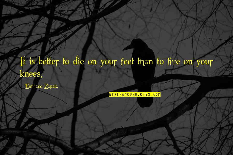 Light Trails Photography Quotes By Emiliano Zapata: It is better to die on your feet