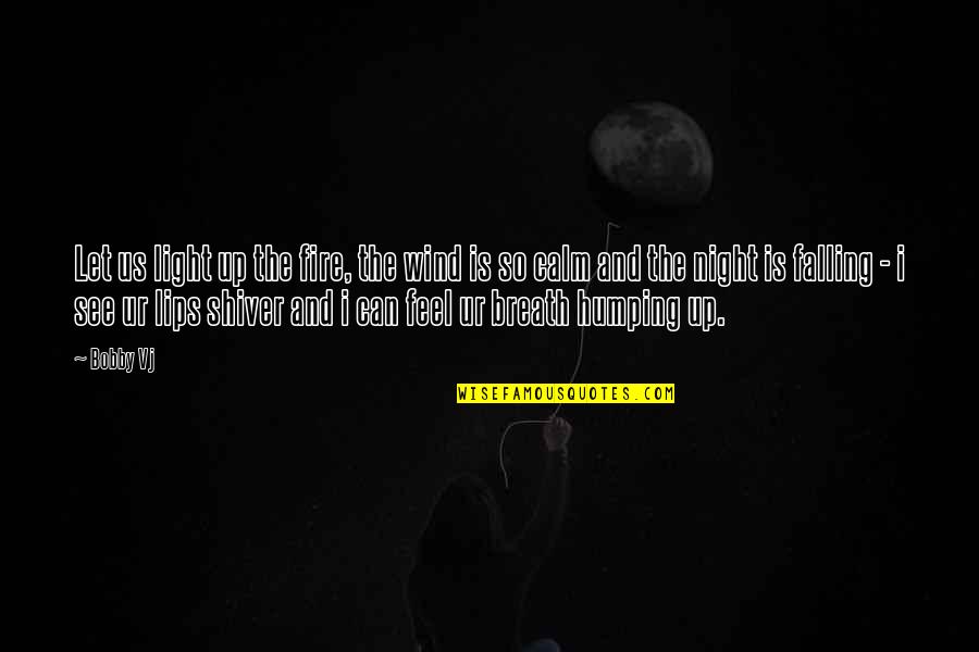 Light Up The Night Quotes By Bobby Vj: Let us light up the fire, the wind Light Up The Night Quotes By Bobby Vj: Let us light up the fire, the wind