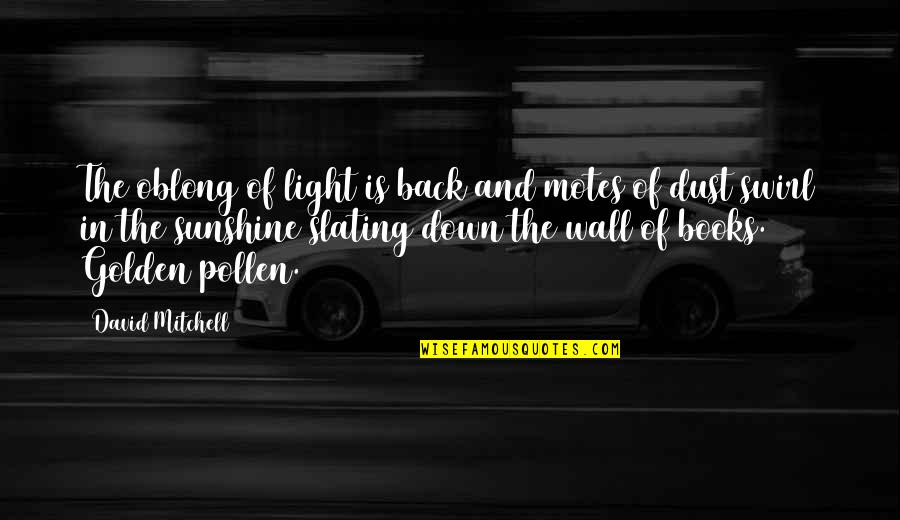 Light Up Wall Quotes By David Mitchell: The oblong of light is back and motes
