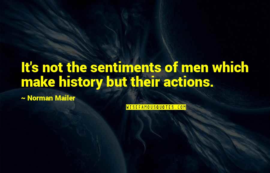 Lighting The Candle Quotes By Norman Mailer: It's not the sentiments of men which make