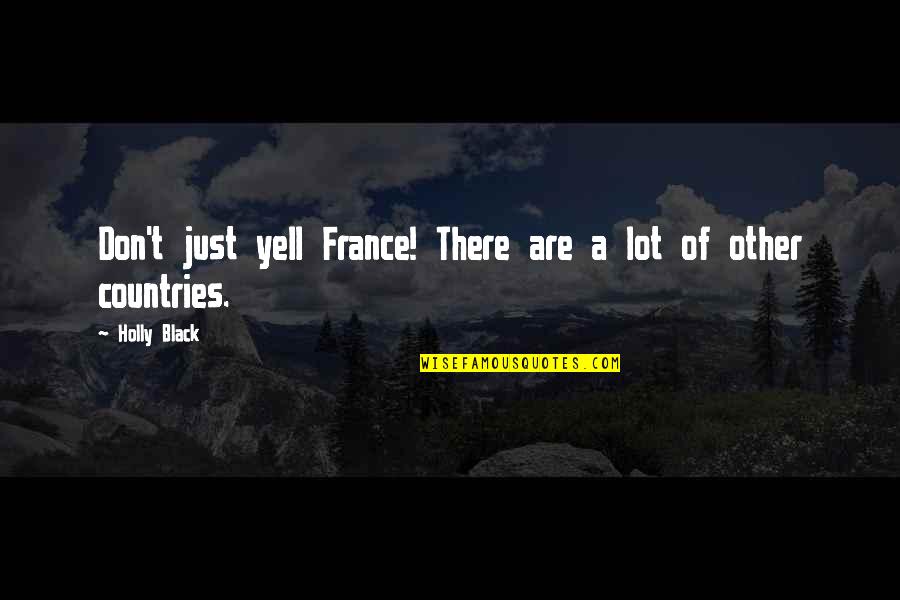Lighting The Fire Quotes By Holly Black: Don't just yell France! There are a lot