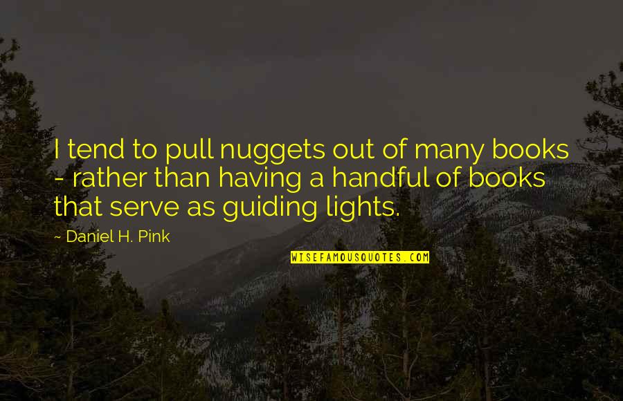 Lights Out Quotes By Daniel H. Pink: I tend to pull nuggets out of many