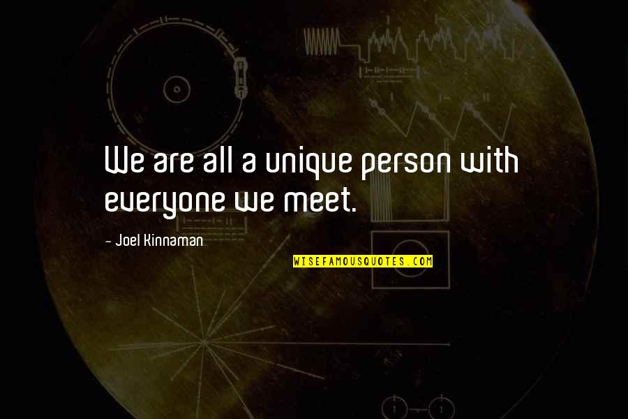 Lightweight Rowing Quotes By Joel Kinnaman: We are all a unique person with everyone Lightweight Rowing Quotes By Joel Kinnaman: We are all a unique person with everyone