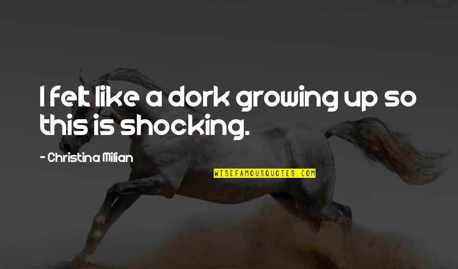 Like A Dork Quotes By Christina Milian: I felt like a dork growing up so