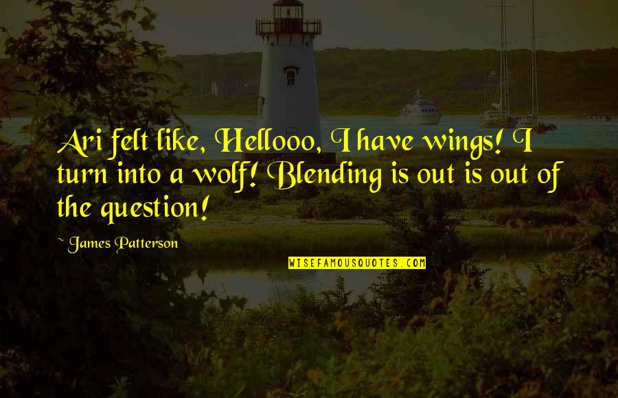 Like A Wolf Quotes By James Patterson: Ari felt like, Hellooo, I have wings! I