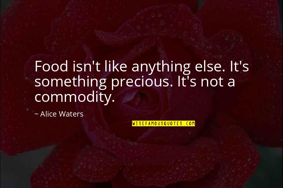 Like Anything Else Quotes By Alice Waters: Food isn't like anything else. It's something precious.