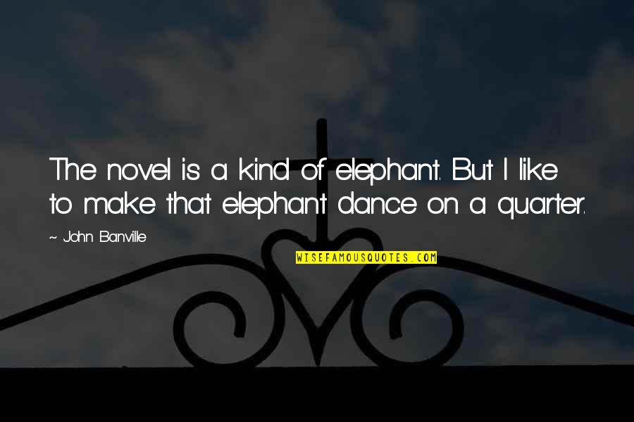 Like Elephant Quotes By John Banville: The novel is a kind of elephant. But