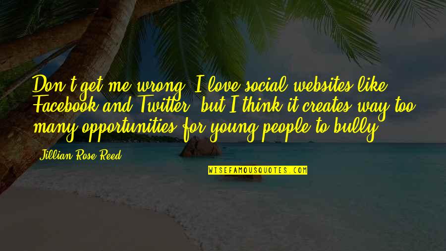 Like Facebook Quotes By Jillian Rose Reed: Don't get me wrong: I love social websites