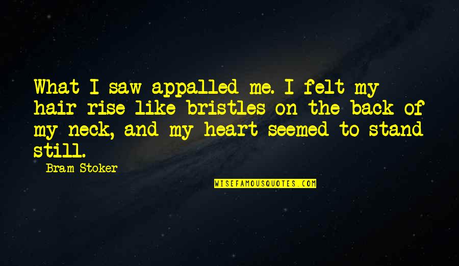 Like Me Back Quotes By Bram Stoker: What I saw appalled me. I felt my