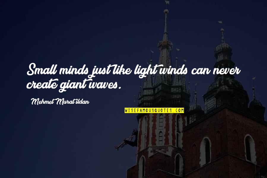 Like Minds Quotes By Mehmet Murat Ildan: Small minds just like light winds can never