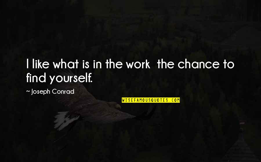 Like Yourself Quotes By Joseph Conrad: I like what is in the work the