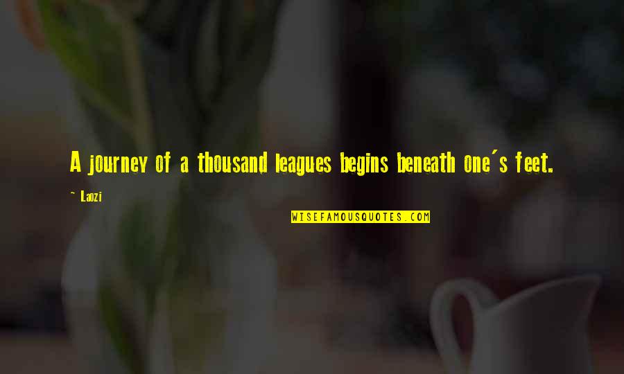 Likejob Quotes By Laozi: A journey of a thousand leagues begins beneath