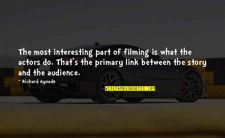 Liker Quotes By Richard Ayoade: The most interesting part of filming is what