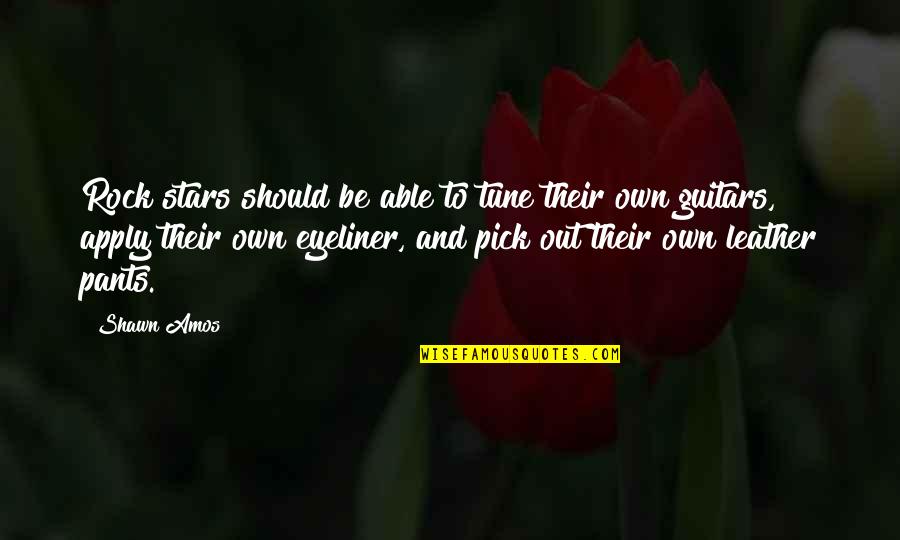 Liking A Boy Who Has A Girlfriend Quotes By Shawn Amos: Rock stars should be able to tune their