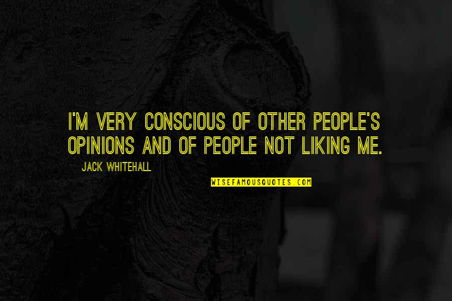 Liking Me Quotes By Jack Whitehall: I'm very conscious of other people's opinions and