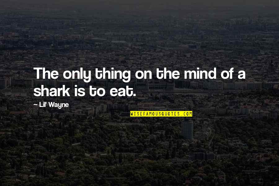 Lil Wayne Sure Thing Quotes By Lil' Wayne: The only thing on the mind of a Lil Wayne Sure Thing Quotes By Lil' Wayne: The only thing on the mind of a