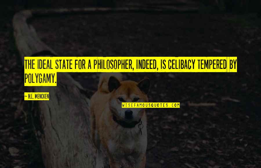 Lilholt Denmark Quotes By H.L. Mencken: The ideal state for a philosopher, indeed, is