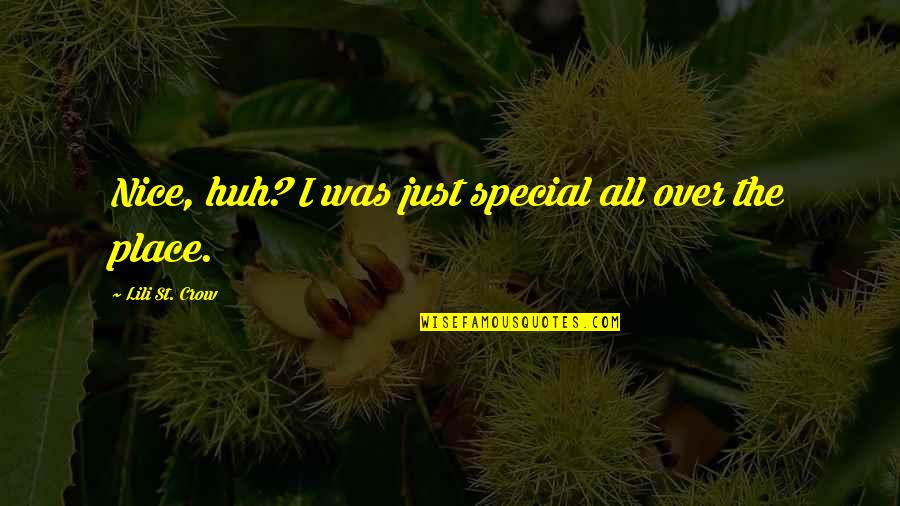 Lili Quotes By Lili St. Crow: Nice, huh? I was just special all over