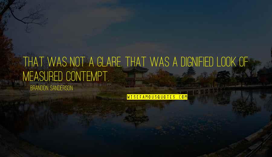 Lillahi Ta Quotes By Brandon Sanderson: That was not a glare. That was a