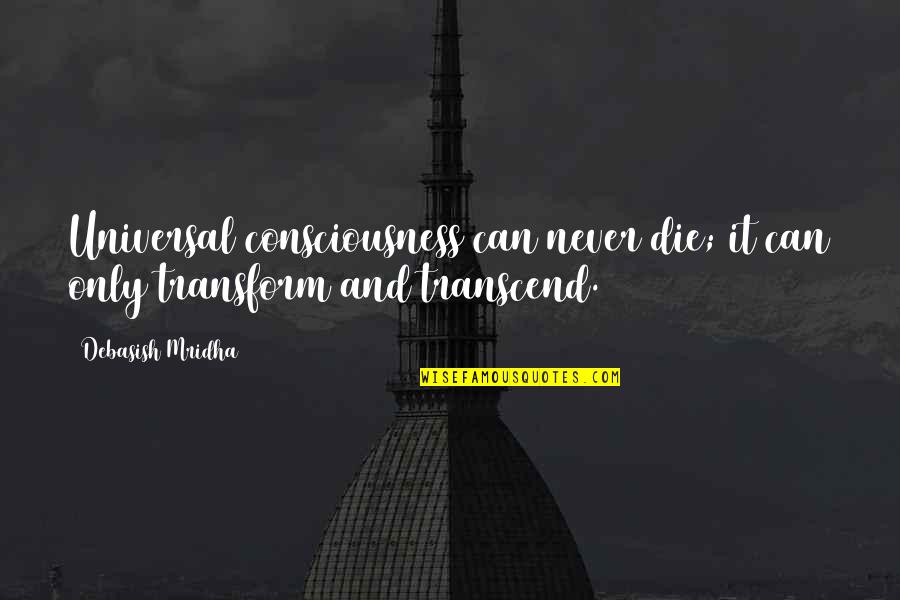 Lillians Consignment Quotes By Debasish Mridha: Universal consciousness can never die; it can only