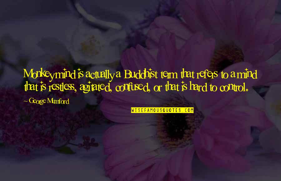 Lilly Walters Quotes By George Mumford: Monkey mind is actually a Buddhist term that Lilly Walters Quotes By George Mumford: Monkey mind is actually a Buddhist term that