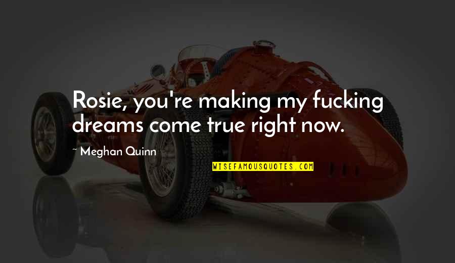 Lilo Paynlinson Quotes By Meghan Quinn: Rosie, you're making my fucking dreams come true Lilo Paynlinson Quotes By Meghan Quinn: Rosie, you're making my fucking dreams come true