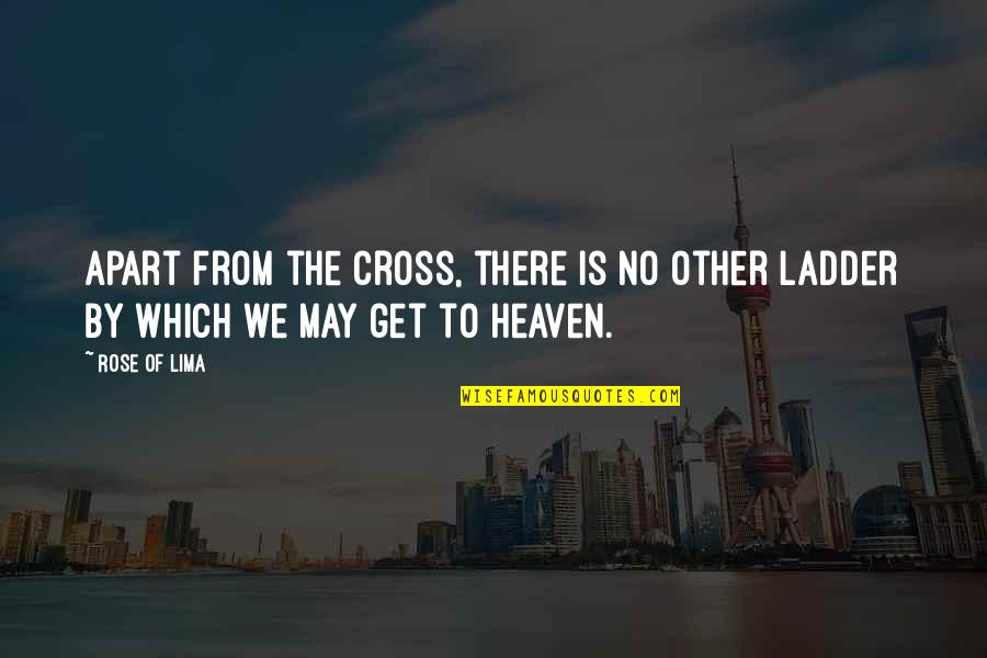 Lima's Quotes By Rose Of Lima: Apart from the cross, there is no other