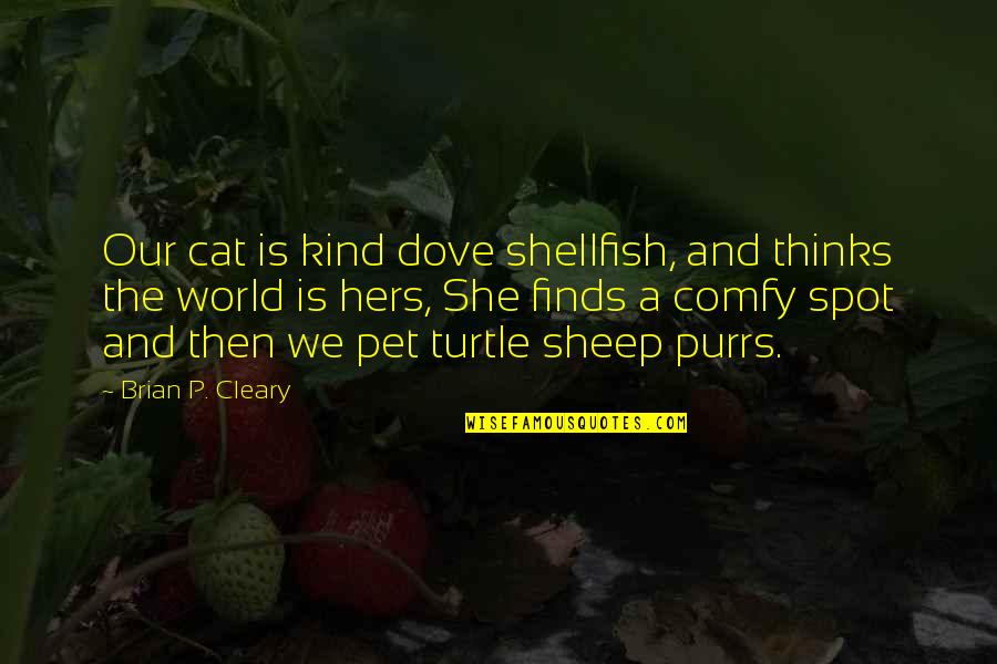 Limby Quotes By Brian P. Cleary: Our cat is kind dove shellfish, and thinks Limby Quotes By Brian P. Cleary: Our cat is kind dove shellfish, and thinks