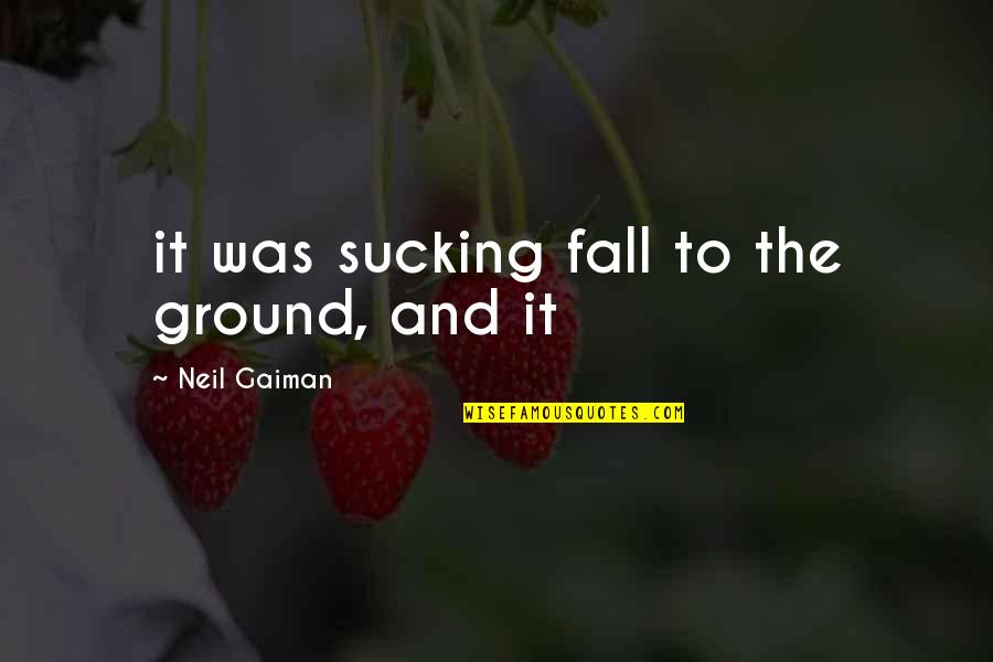 Limited Freedom Quotes By Neil Gaiman: it was sucking fall to the ground, and