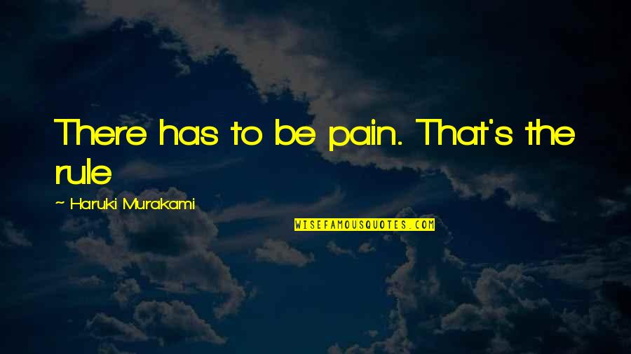 Limiteur Ouverture Porte Placard Quotes By Haruki Murakami: There has to be pain. That's the rule