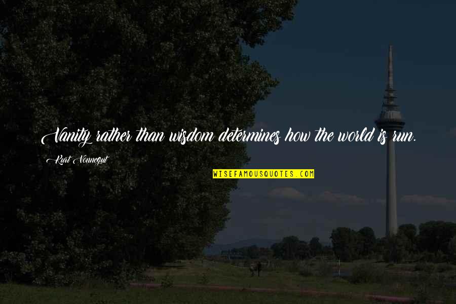 Limiteur Ouverture Porte Placard Quotes By Kurt Vonnegut: Vanity rather than wisdom determines how the world