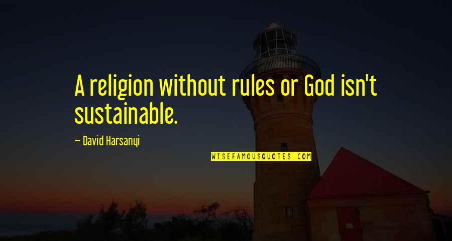 Limonade Maison Quotes By David Harsanyi: A religion without rules or God isn't sustainable.