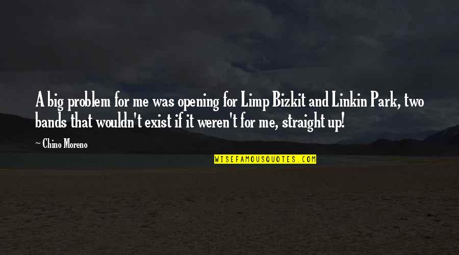 Limp Bizkit Quotes By Chino Moreno: A big problem for me was opening for