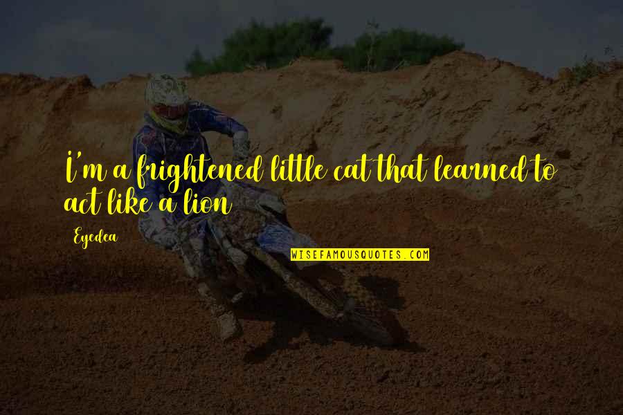 Limpiando In English Quotes By Eyedea: I'm a frightened little cat that learned to