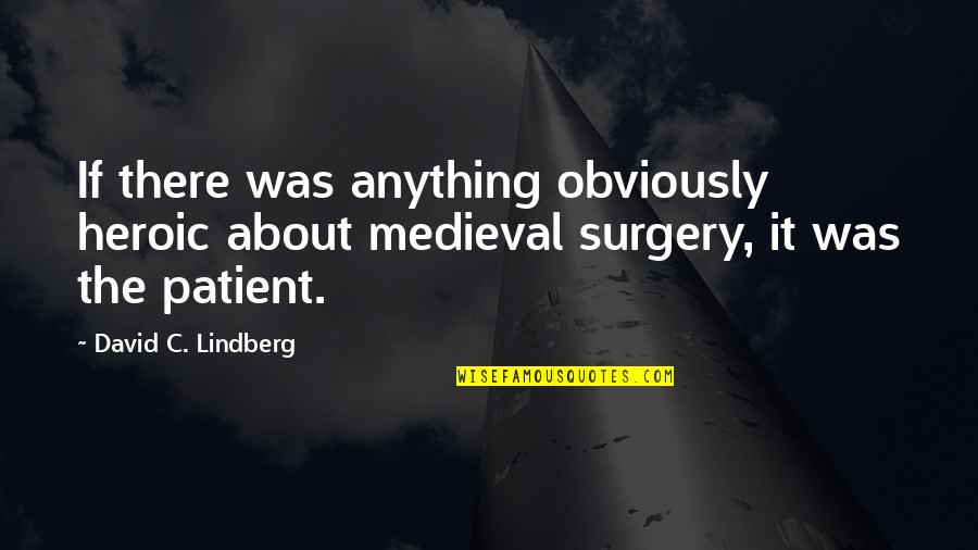Lindberg Quotes By David C. Lindberg: If there was anything obviously heroic about medieval