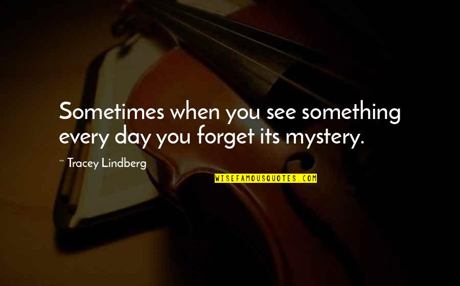 Lindberg Quotes By Tracey Lindberg: Sometimes when you see something every day you
