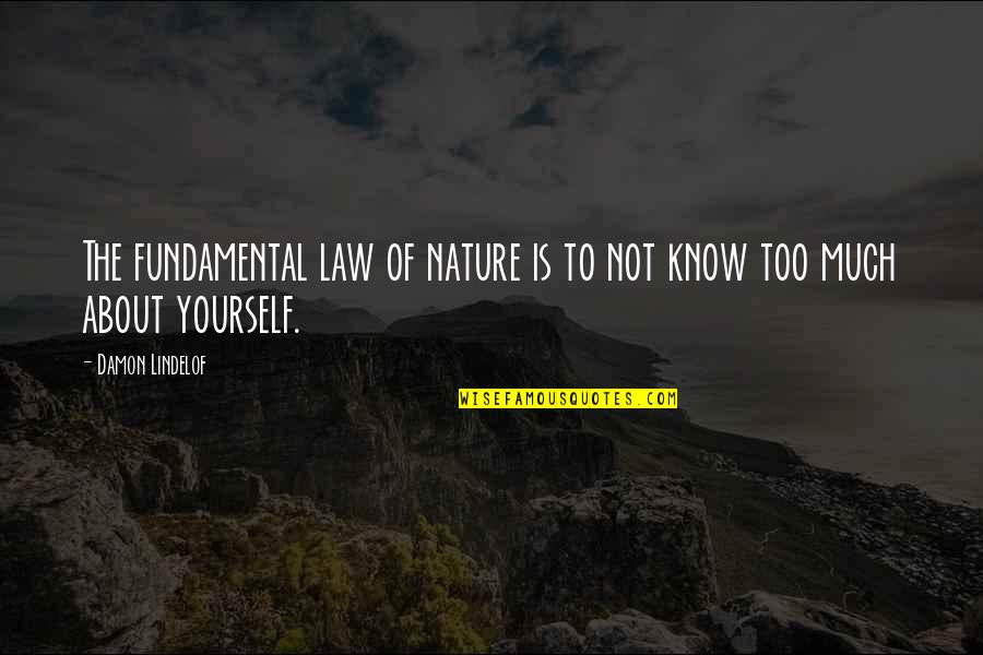 Lindelof Quotes By Damon Lindelof: The fundamental law of nature is to not