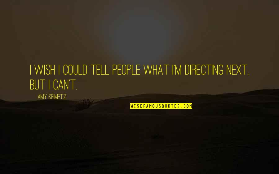 Lindenmayer Khan Quotes By Amy Seimetz: I wish I could tell people what I'm