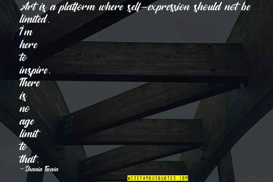 Linders Inc Quotes By Shania Twain: Art is a platform where self-expression should not Linders Inc Quotes By Shania Twain: Art is a platform where self-expression should not